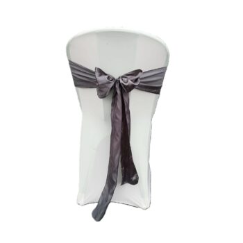 Nœud de chaise satiné gris anthracite