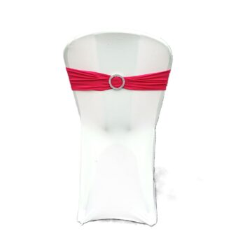 Nœud de chaise Bandeau stretch rose boucle ronde