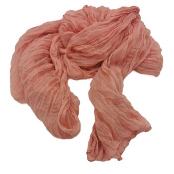 Chemin de table gaze de coton pêche