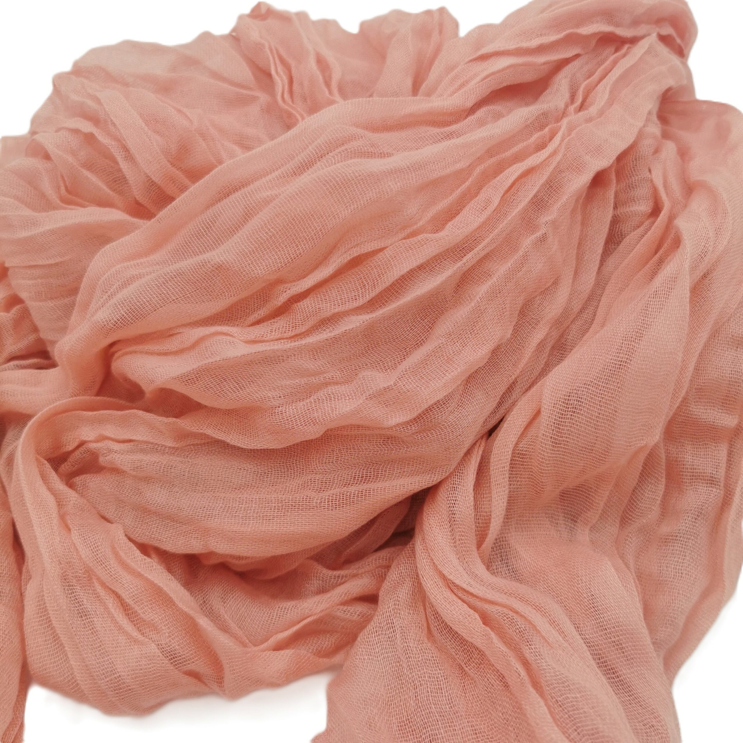 Chemin de table gaze de coton pêche – Image 2