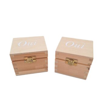 Grande boîte en bois pour alliances