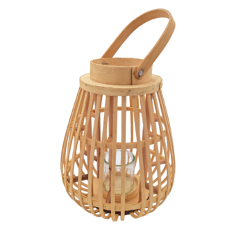 Grande lanterne en bois clair