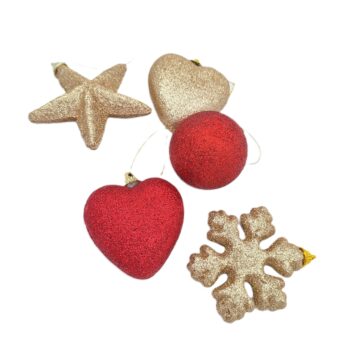 Lot de boules de Noël pailletées