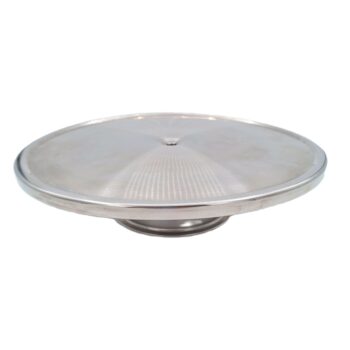 Plat à gateau en métal argenté