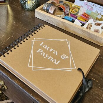 Livre d'or 20*20 cm kraft personnalisé